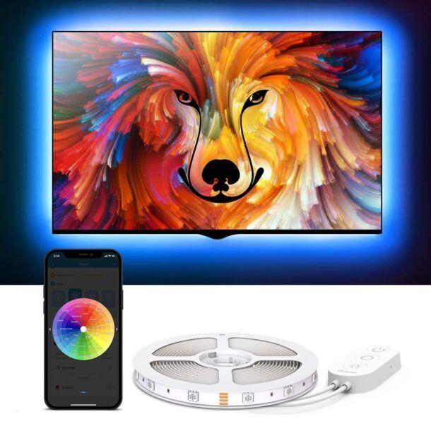 Strip striscia led luce RGB 3 5m per TV televisore retroilluminazione  multicolore musicale con telecomando con