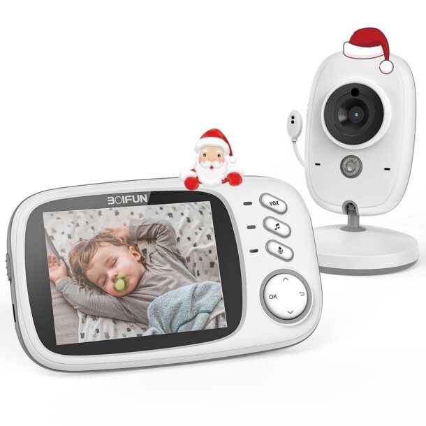 CHICCO Baby Monitor Video Deluxe Telecamera per Neonati Wireless con  Melodie Suoni Bianchi e Visione Notturna colore Bianco e Nero