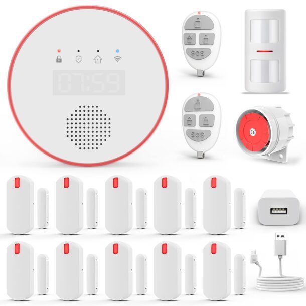 Sistema di allarme domestico WIFI (2.4G e 5G) GSM 4G Wireless Security  Smart Alarm System Casa Antifurto Sistema di Allarme FAI DA TE per  Appartamento