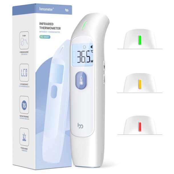 Termometro per la febbre senza contatto per neonati e adulti, termometro  digitale frontale, termometro a infrarossi con lettura immediata e precisa