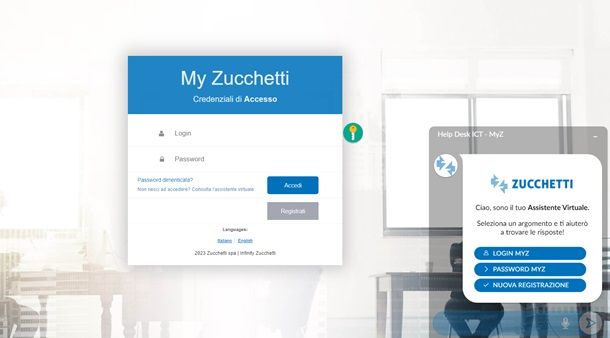 Login per My Zucchetti