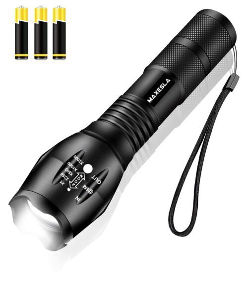 Mini torcia tascabile LED 10000 Lumen Torcia Ricaricabile Modalità Torcia  Tattica Zoomabile per Campeggio Escursionismo ed Emergenze
