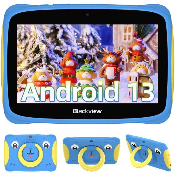 C idea Tablet Bambini,7 Pollici Tablet Per Bambini Con Android  12/IWAWA/IPS/32GB Storage Toddler Childrens Learning Tablet Per Bambini 3 a  6