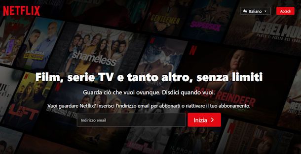 Iscriversi a Netflix da PC