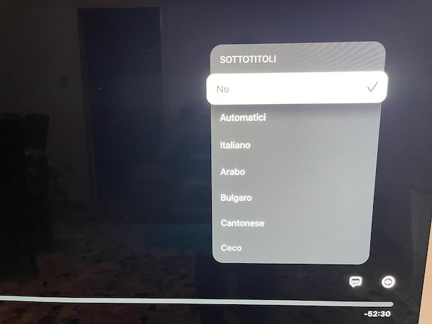 Sottotitoli TV LG Apple TV