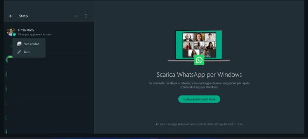 Mettere cerchio verde WhatsApp Web