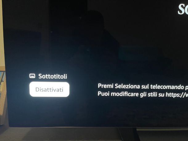 Sottotitoli TV LG Amazon Prime Video