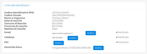 Cambiare email LepidaID