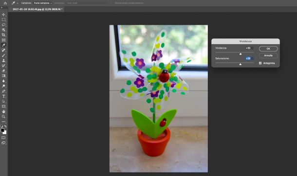 regolazioni vividezza Photoshop