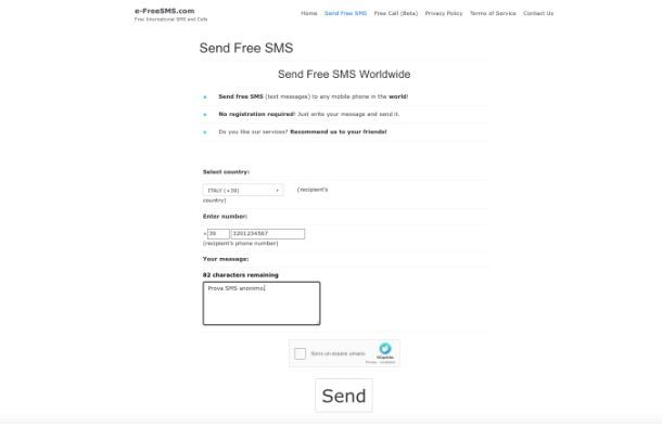 Programmi per inviare SMS gratis online