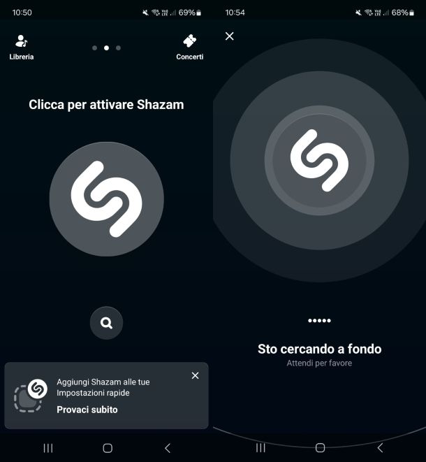 Shazam per Android
