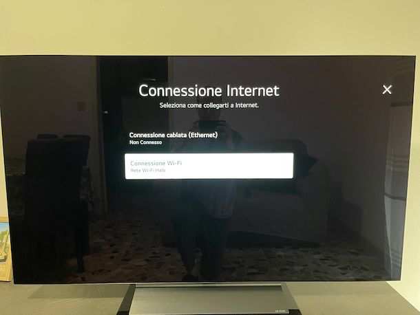 Connessione Wi-Fi Smart TV LG