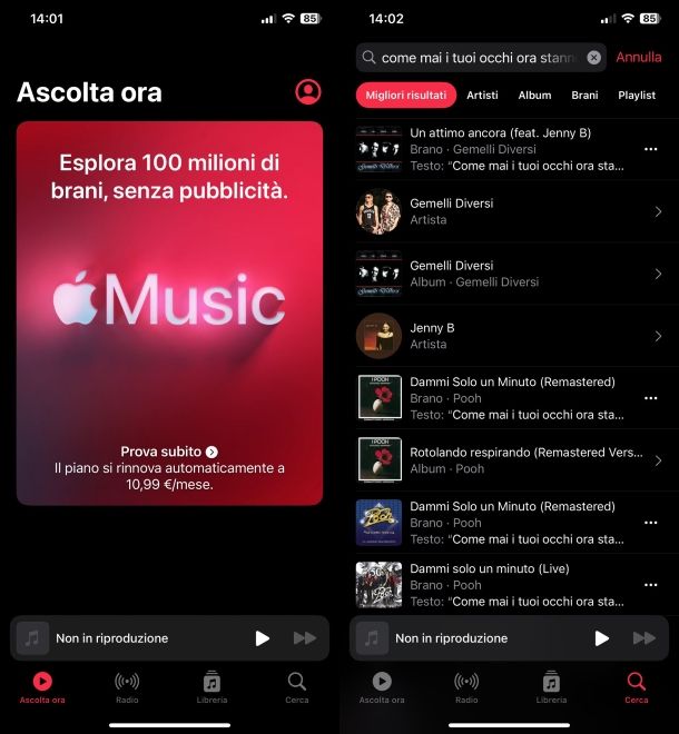 Musica per iPhone