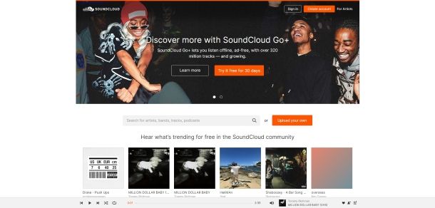 SoundCloud da Web