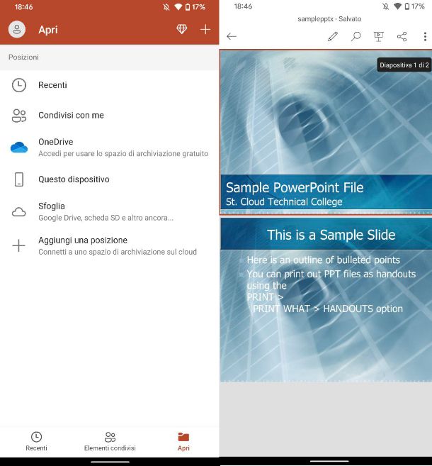 Come aprire file PPT su Android