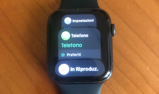 Vedere app aperte su Apple Watch