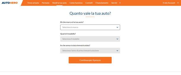 Valutazione auto Autohero