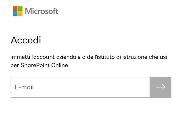 Come si entra su SharePoint