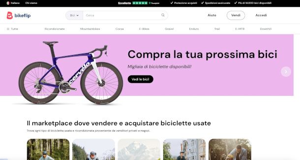 home page sito Bikeflip