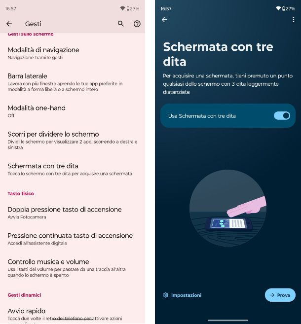 Come fare screenshot su Motorola