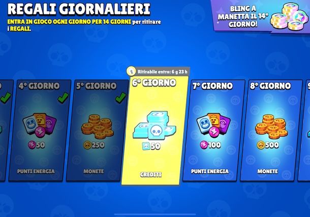 Regali giornalieri su Brawl Stars