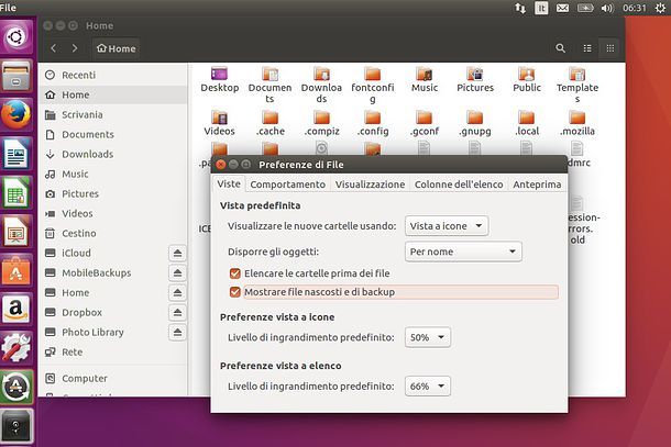 Come mostrare i file nascosti su Ubuntu