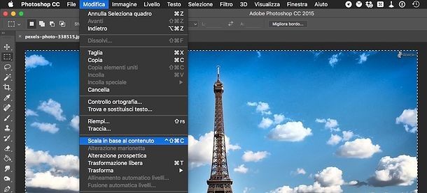 Ridimensionare su Photoshop mantenendo contenuto