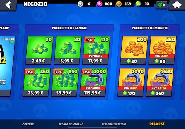 Negozio Brawl Stars