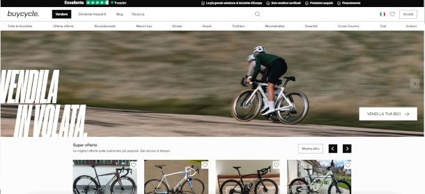 home page sito BuyCycle