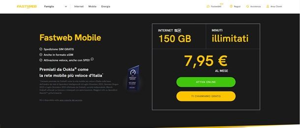 fastweb offerte