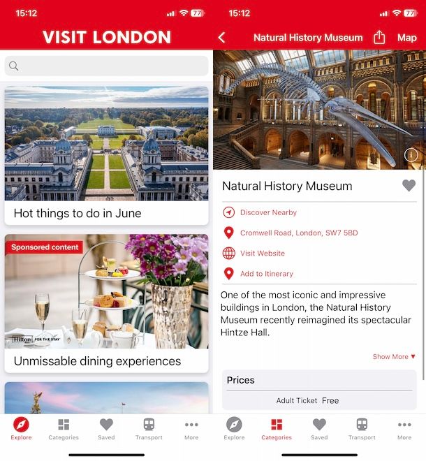 App per visitare Londra