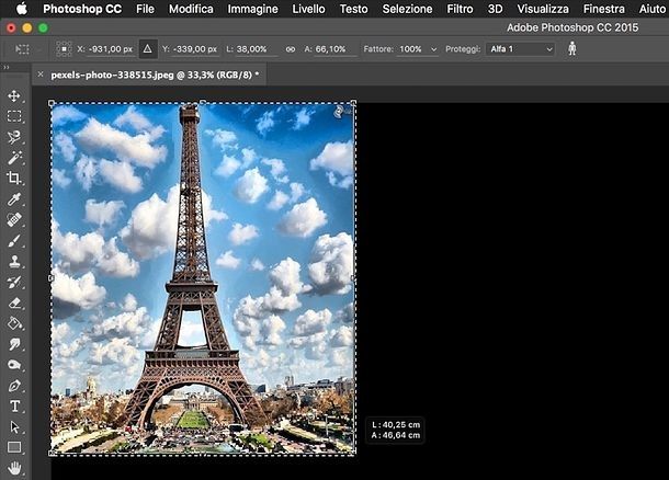 Ridimensionare su Photoshop mantenendo contenuto