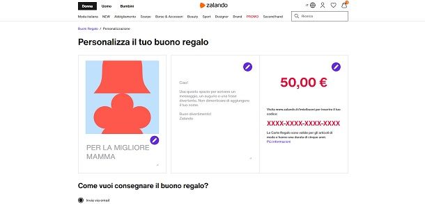 Buono regalo Zalando: come funziona