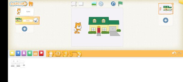 interfaccia app Scratch