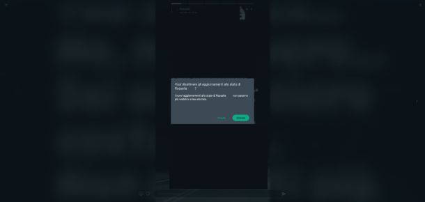 Disattivare aggiornamenti stato WhatsApp Web