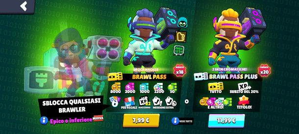 schermata acquisto Brawl Pass da app Brawl Stars Android