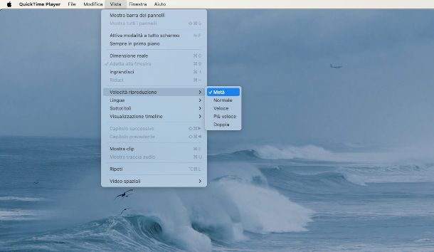 funzione QuickTime per rallentare un video