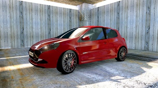 Un'auto nuova di colore rosso