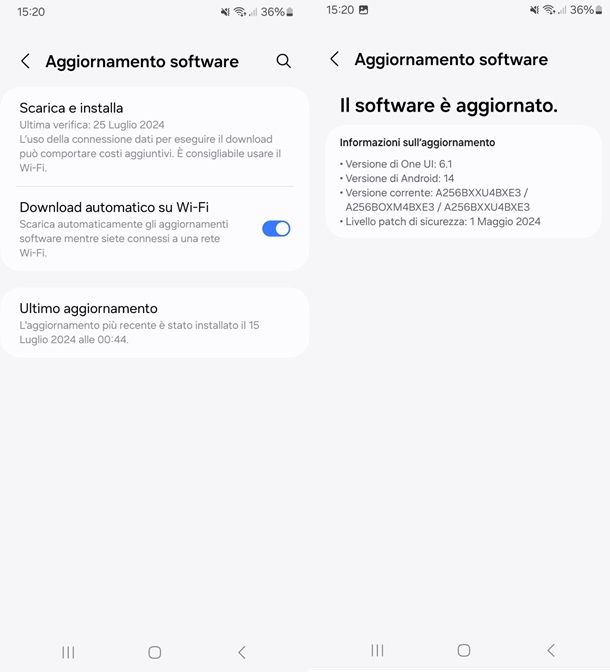 android aggiornamento