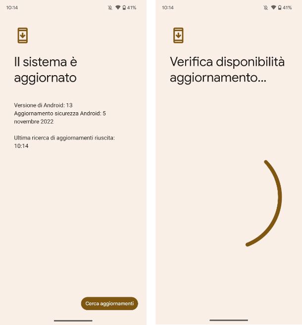 Aggiornamento Android OTA