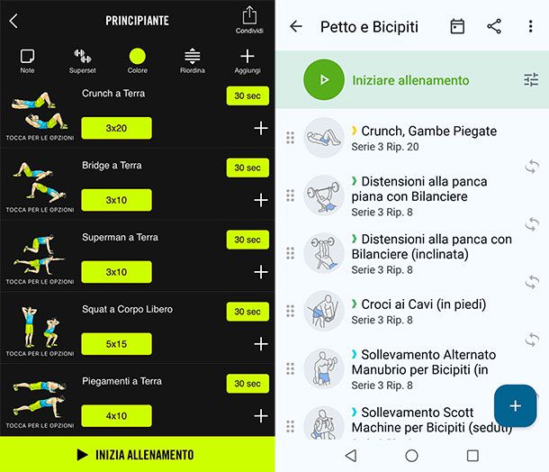 Altre app per schede di allenamento