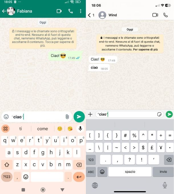 Scrivere messaggi in grassetto su WhatsApp