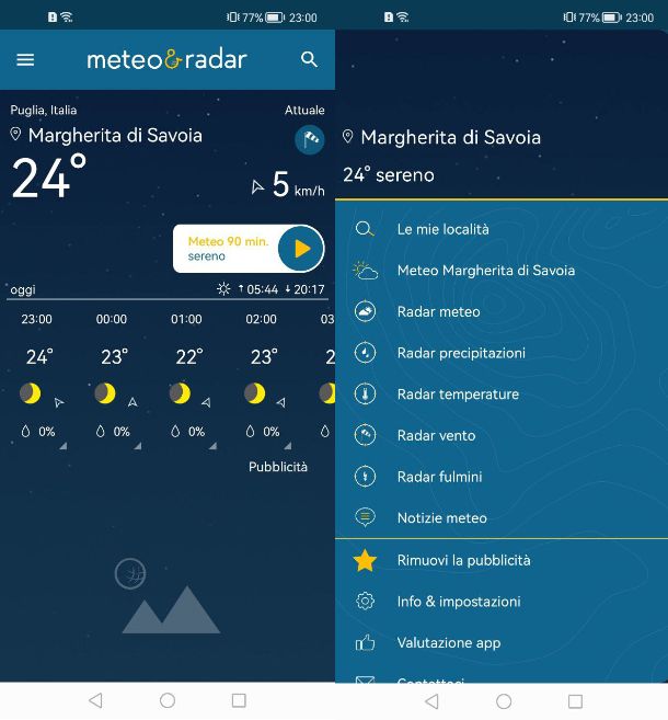 Altre app per il meteo