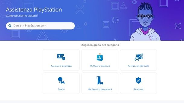 Assistenza PlayStation reset DualSense controller PS5