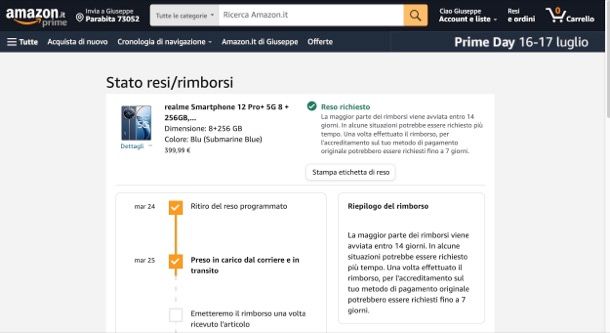 Vedere saldo Amazon