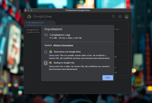 Disattivare backup Google Drive PC