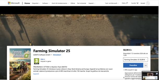 Farming simulator Microsoft