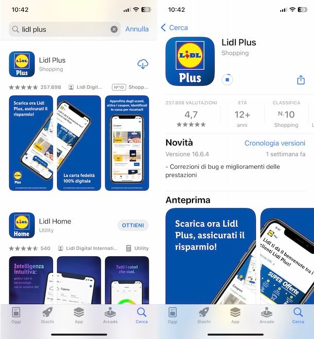 App Lidl Plus iPhone