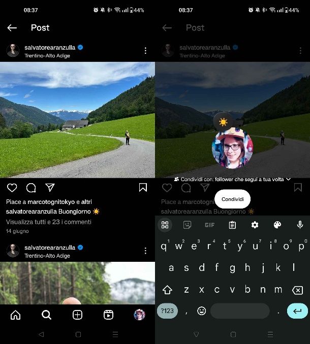 Come aggiungere le note nei Post e nei Reel su Instagram su Android