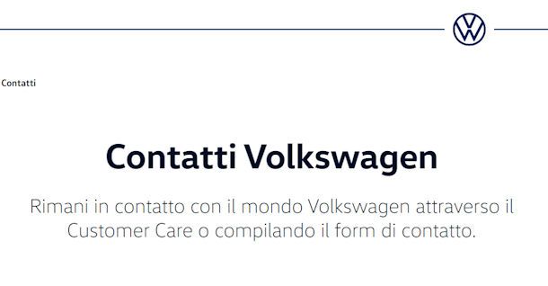 Come parlare con un operatore Volkswagen Italia